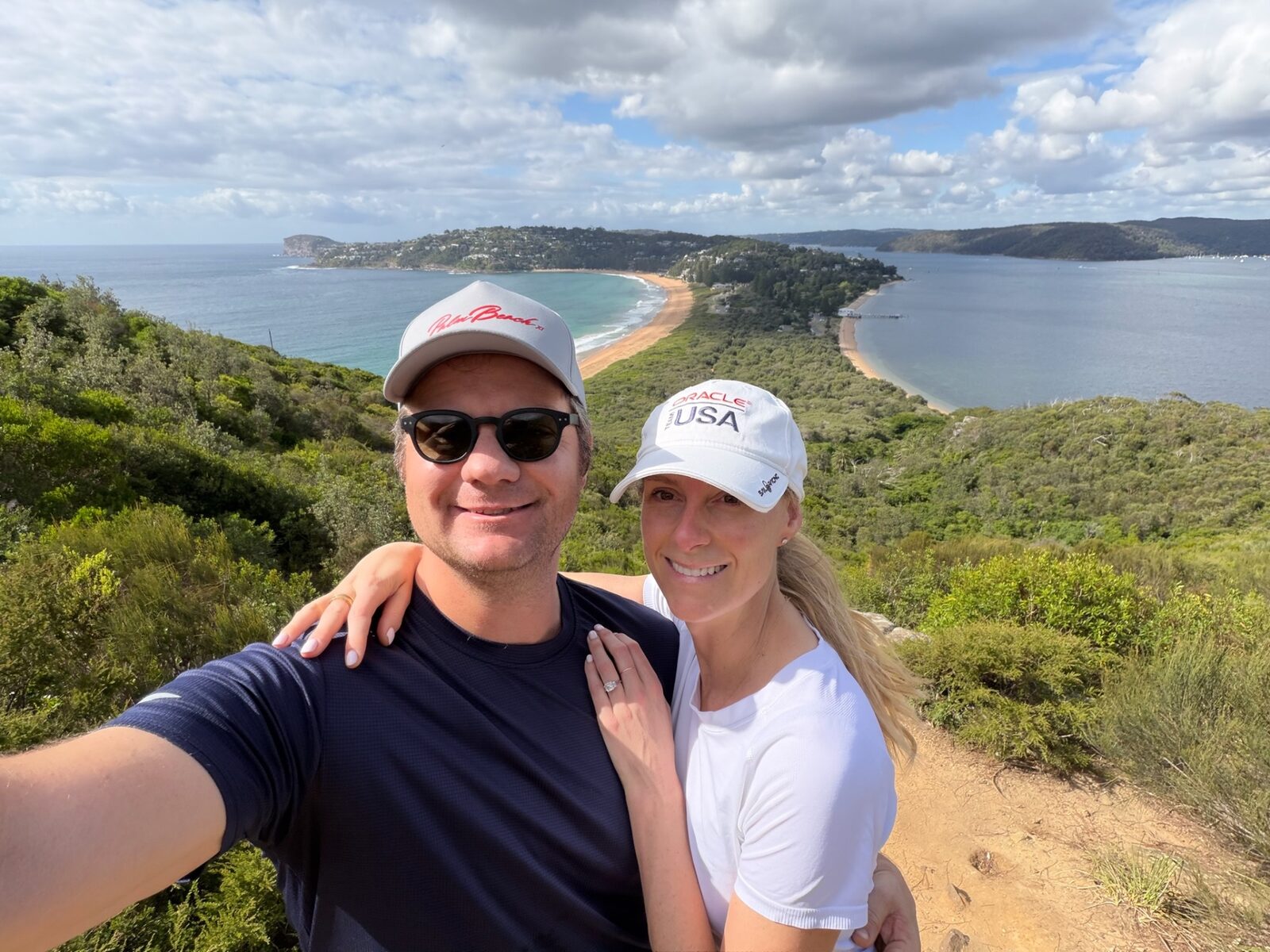 Phoebe and Chris above Palm Beach