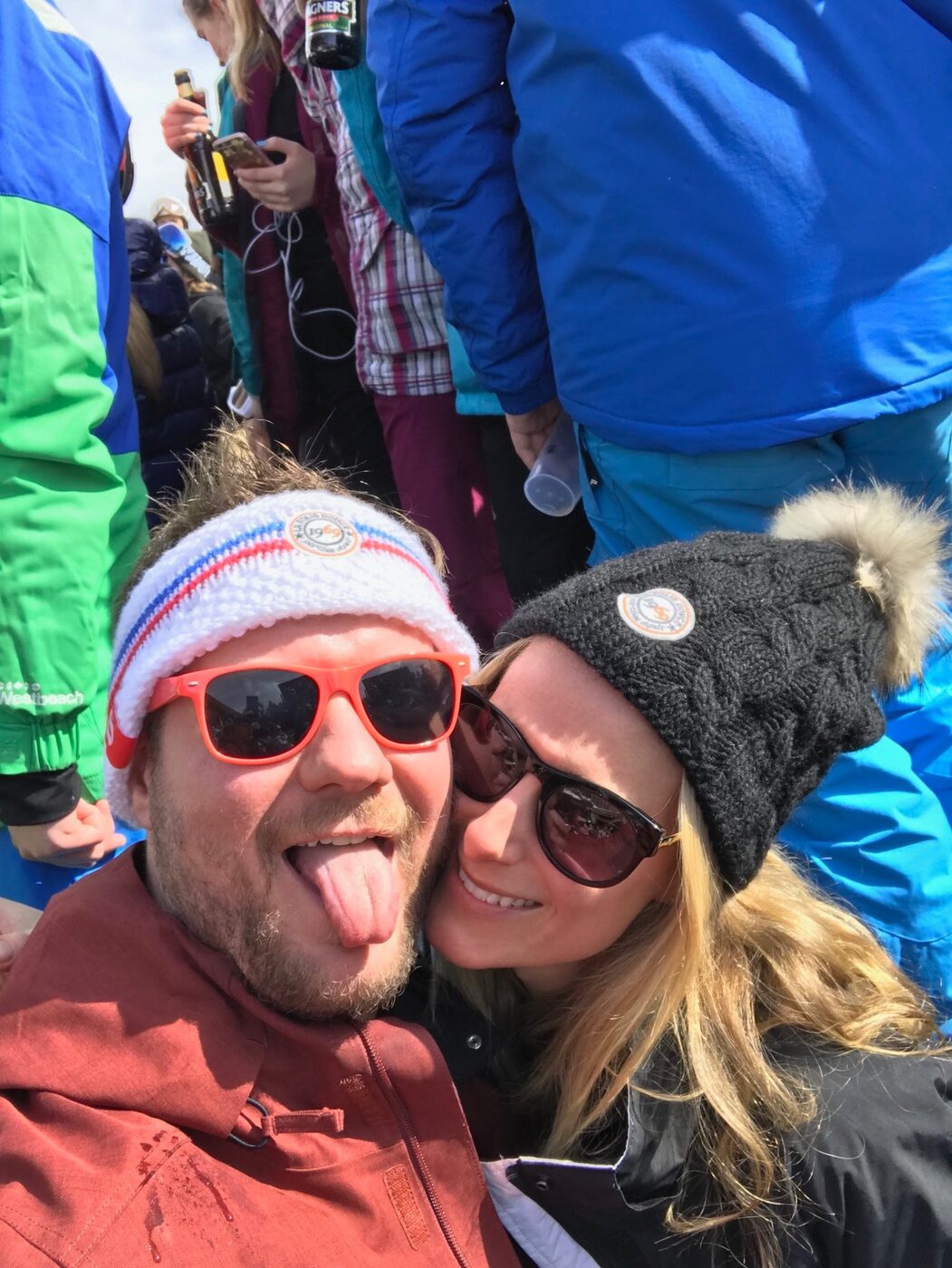 Phoebe and Chris on a ski trip